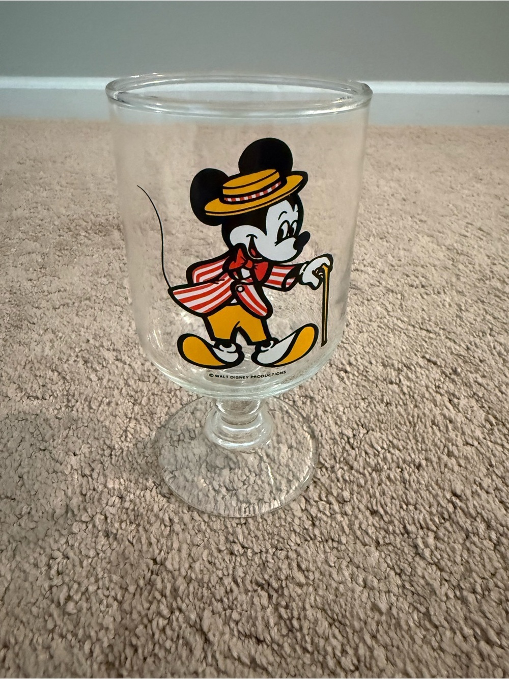 Vintage Disney | Mickey Mouse Dapper Dan Barbershop Quartet Glass Goblet